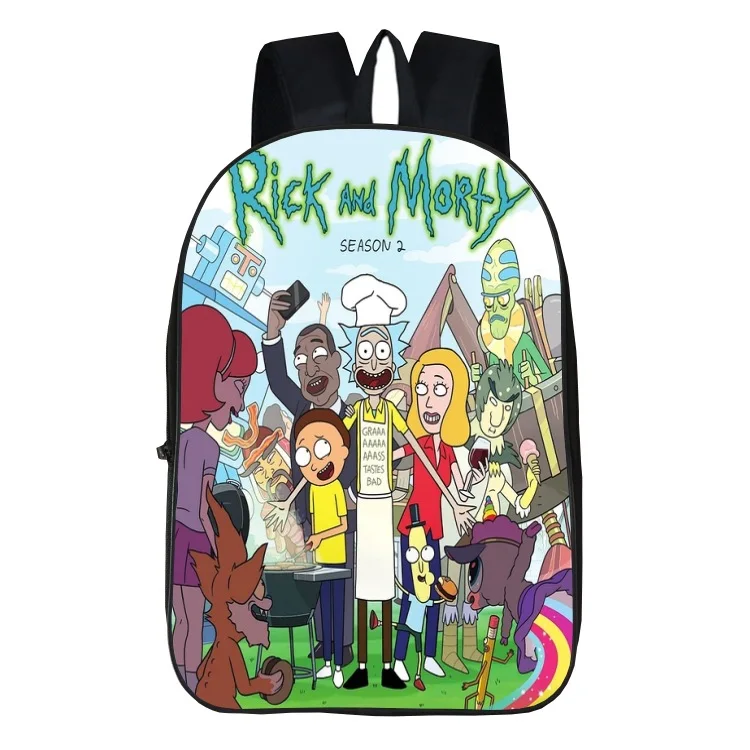 

Xuan meng Rick And Morty School Bag Cartoon Backpack Student Backpack Burden Relieving Wear-Resistant-