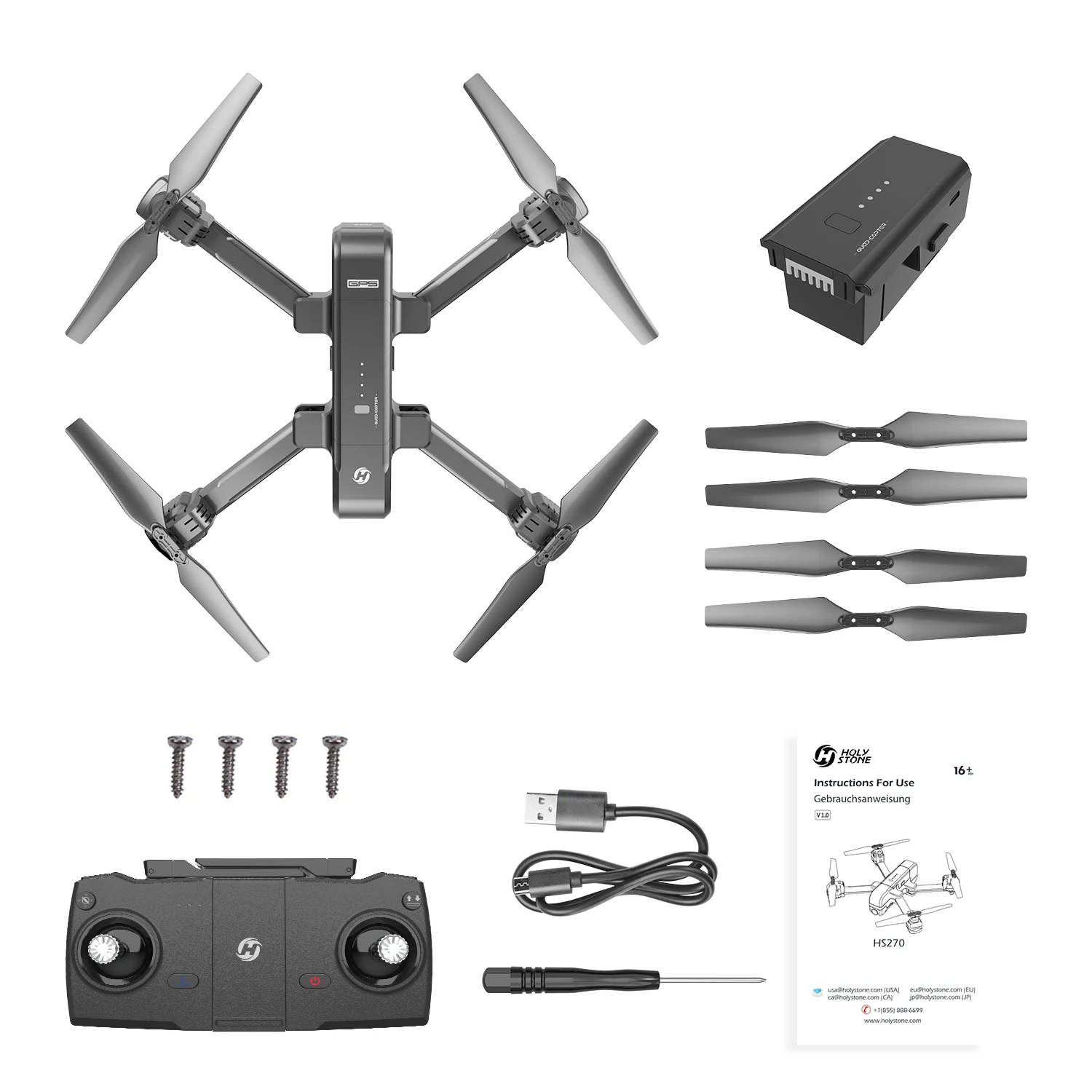 Holy Stone HS270 Радиоуправляемый Дрон 4K gps 5G камера Профессиональная 400M WIFi FPV 120 ° Tapfly gps Follow Me Радиоуправляемый Дрон Квадрокоптер