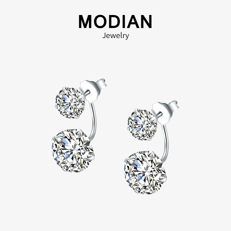 MODIAN серьги 2019 стерлингового серебра 925 пробы прозрачный кубический цирконий