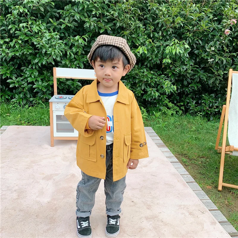 Weoneit Baby Boys Children Outerwear Coat Fashion Kids Jackets for Boy Spring Autumn Jacket Solid Children Clothing