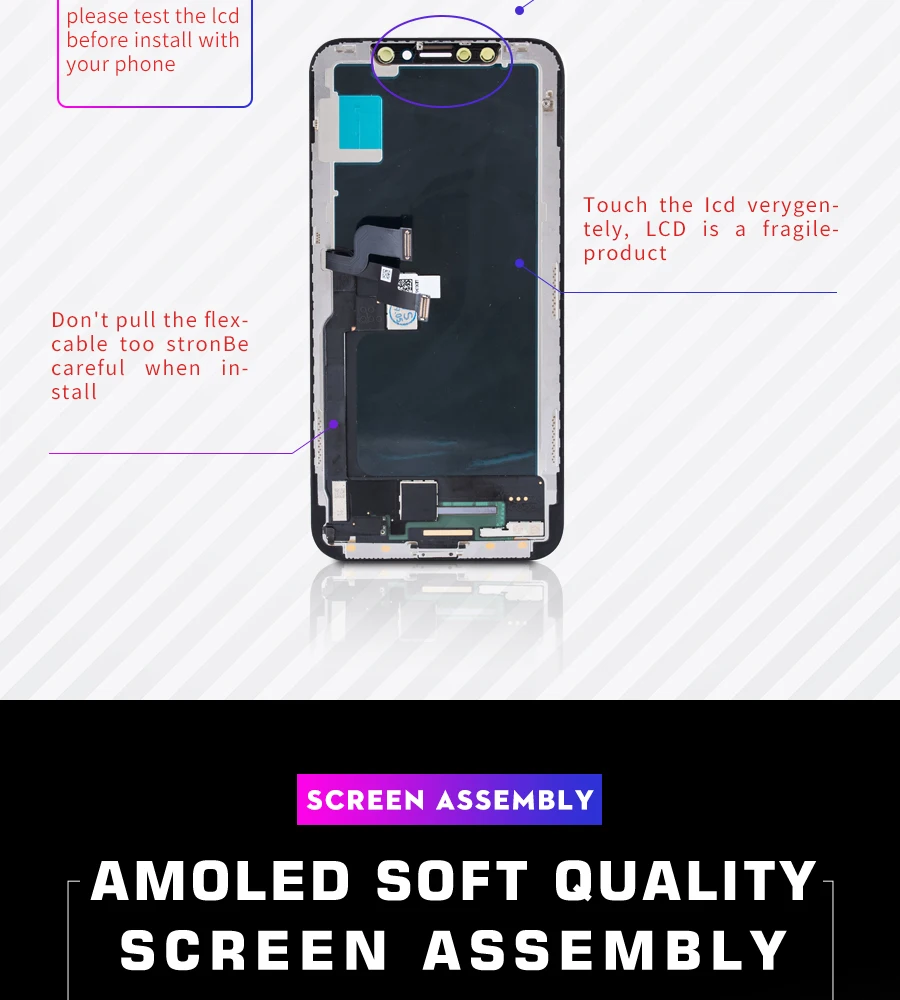 ЖК для IPhone X XS дисплей GX AMOLED OLED ЖК сенсорный экран с дигитайзером запасные части для сборки для IPhone X XS