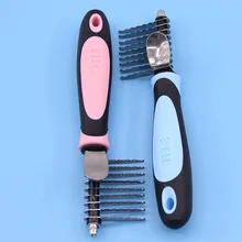 Спутанные и матовые волосы резак грабли для удаления расческа инструмент для груминга Detangler щетка для выпадения триммер для собак кошек домашних животных безопасные края