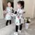 INS HOT Baby Girls ветровка 4-13 лет весенняя и осенняя одежда мультяшный принт с капюшоном детский длинный плащ