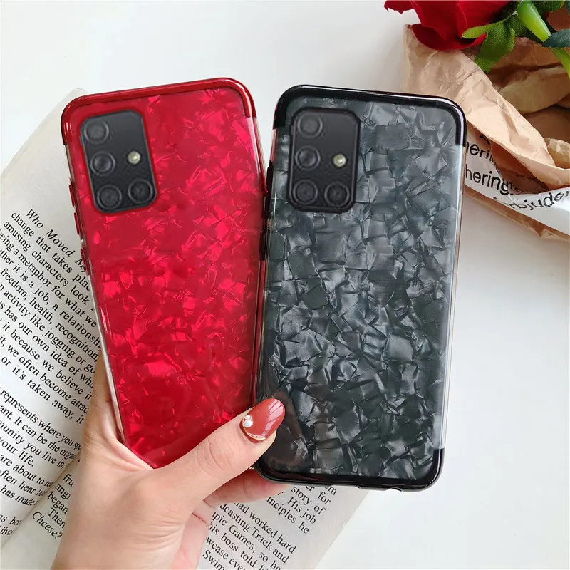 Блеск Мрамор покрытие чехол для samsung Galaxy A20 A10 A10E A20E A30 A40 A40S A50 A50S A60 A70 M10 M20 M30 крышка