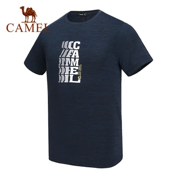 

CAMEL Outdoor Sports Casual T-shirt Men's Summer New Fashion Trend Printing Comfortable Breathable O-neck Hiking T-shirt Male