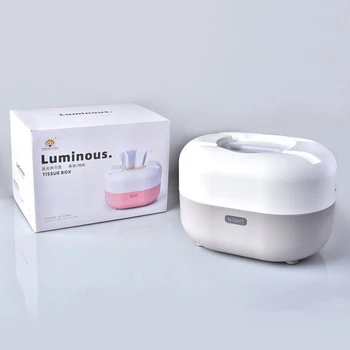 

Toilet Bedroom Night Light Pumping Box Luminous Tissue Box for different Paper Smart Body Induction Touch Kitchen Storage Box