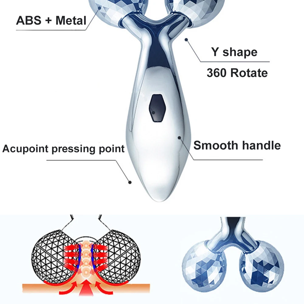 YOHAPPY 3D роликовый массаж V лифтинг лица массажный инструмент красота подтяжка кожи коррекция фигуры Расслабление тонкий подтяжка лица инструмент