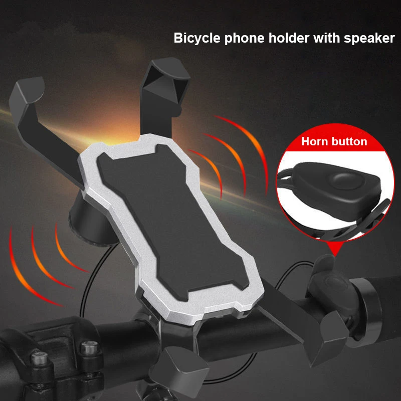 

Newly Bike Phone Holder Bicycle Horn Universal Cellphone Cradle for iPhone Samsung Mobile Devices SD669