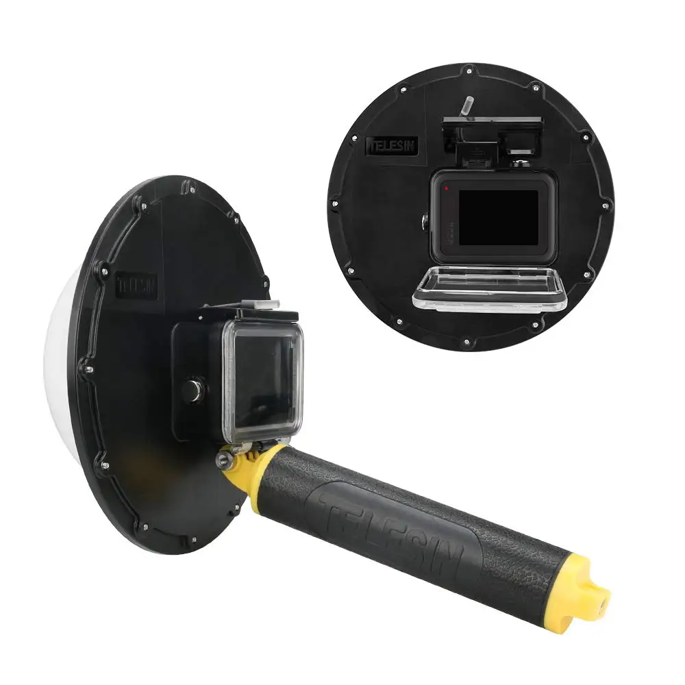 Аксессуары для GoPro Hero 8 черный подводный 6 дюймов Дайвинг купол порт с водонепроницаемым чехлом чехол+ плавающая поплавок ручка+ триггер