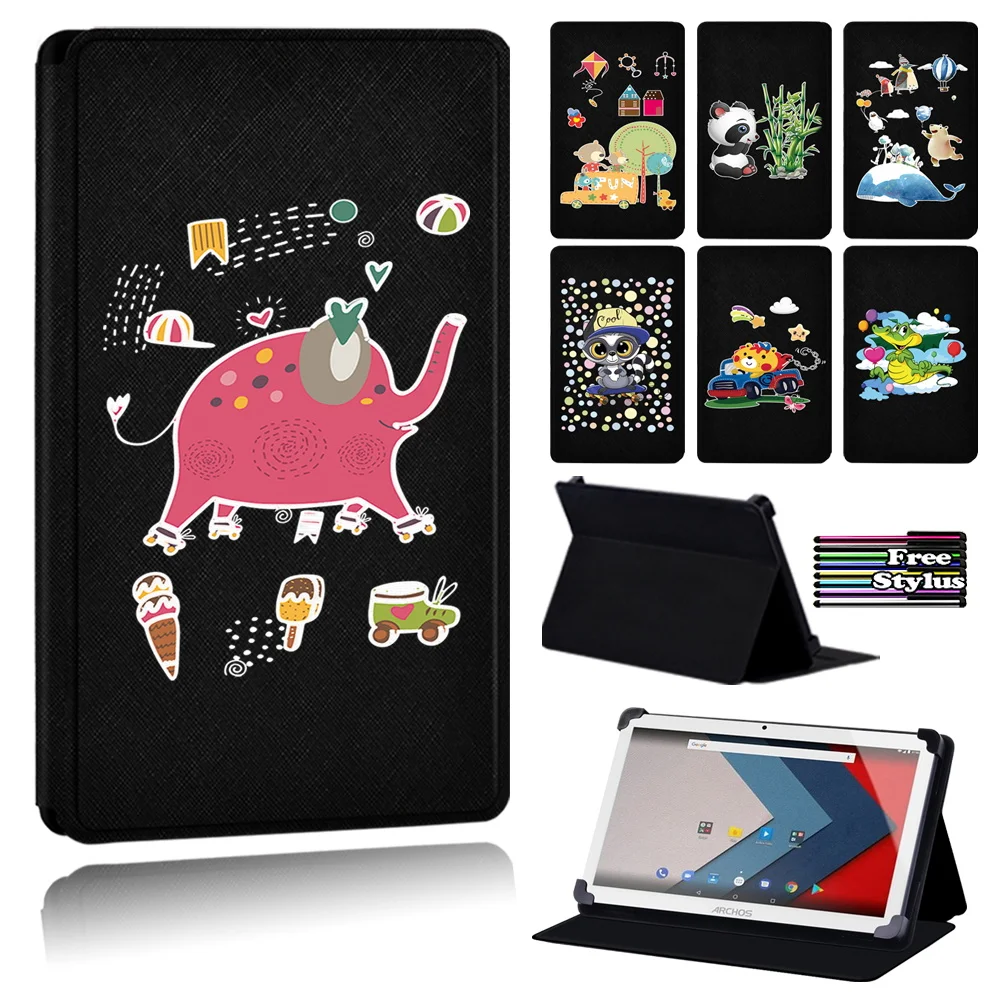 

Cartoon Printing Leather Tablet Case for Archos 101 101b(Oxygen/101d Platinum)/101e Neon/access 101(3g/wifi)/Oxygen 101 S/T80