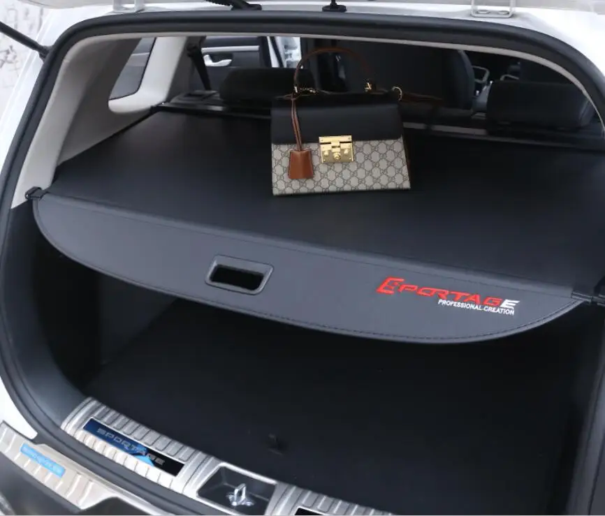 

A new generatiRear Parcel Shelf Trunk Cover Material Curtain Rear Curtain Retractable Spacer Rear Racks 2018 for Kia Sportager f