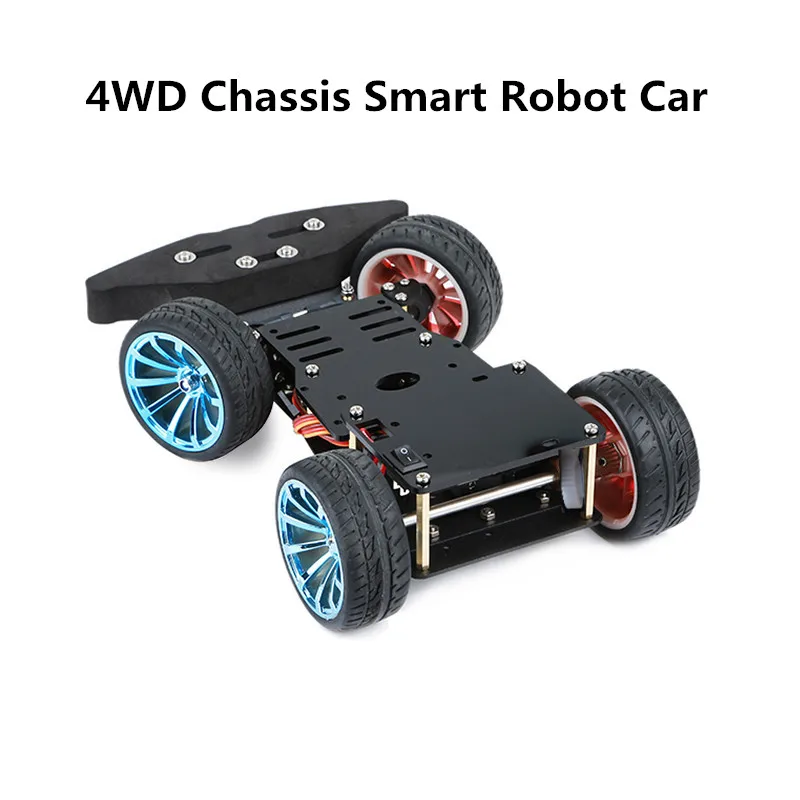 4 колеса DIY сервопривод Робот автомобиль 4WD шасси умный для Arduino Автомобильная