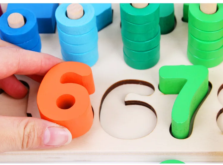 Дети раннего возраста обучения с цифрами игрушки Обучающие учебные материалы детский сад Математика логарифмический анти-разбивание