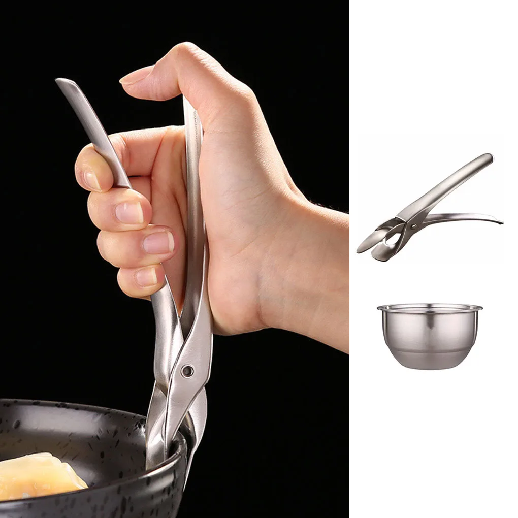 304 Stainless Steel Anti-scalding Clip Steamed Food Bowl Holder Clipping Tool Kitchen Gadgets