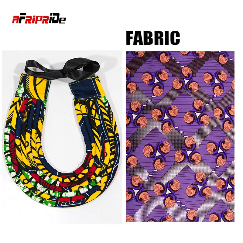 Multi-layered Handmade Jewelry Necklaces Ankara Fabric Necklaces African Bib Statement Necklaces Tribal Jewelry WYA07