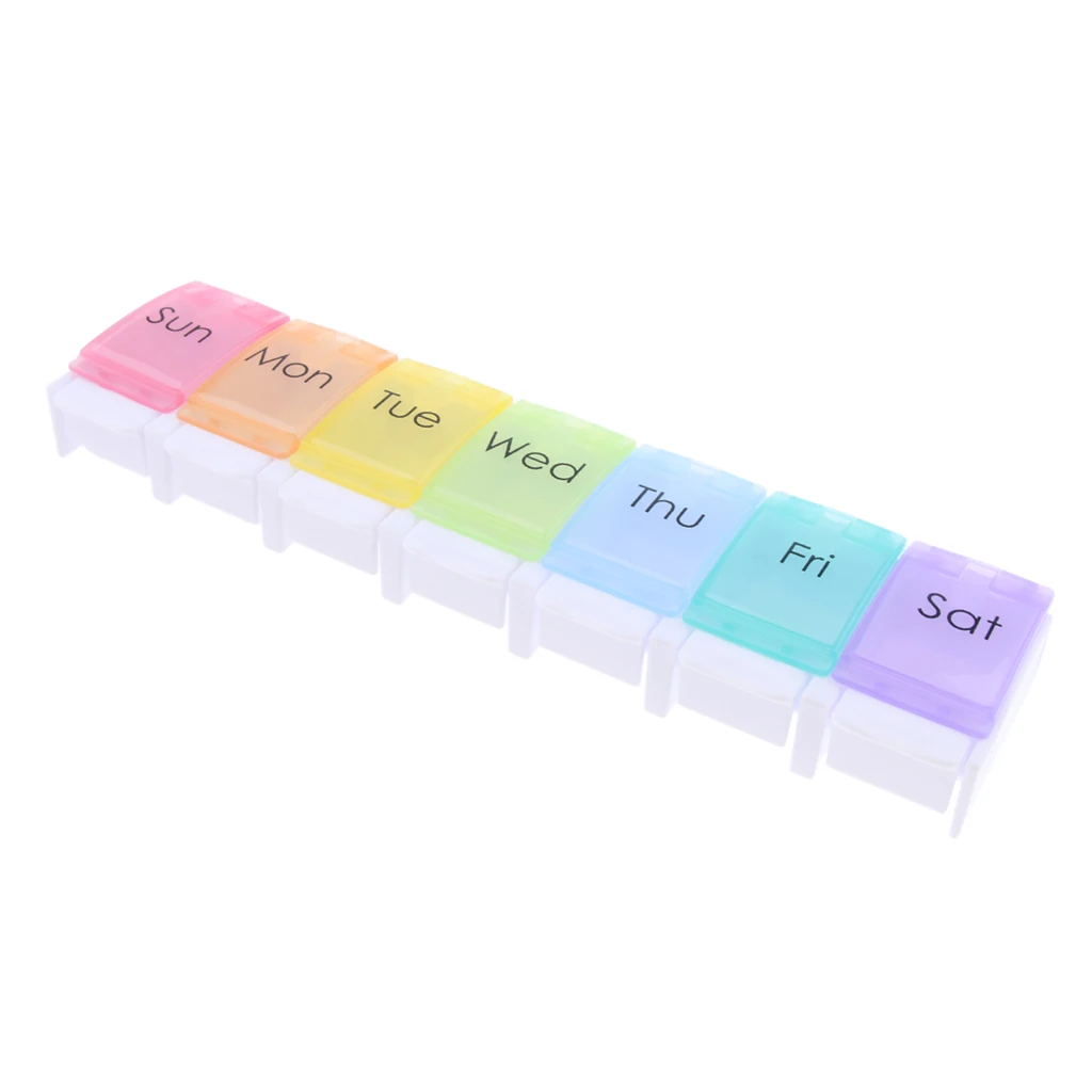 7 Days Week Pill Tablet Vitamin Medicine Box Container Storage Organizer