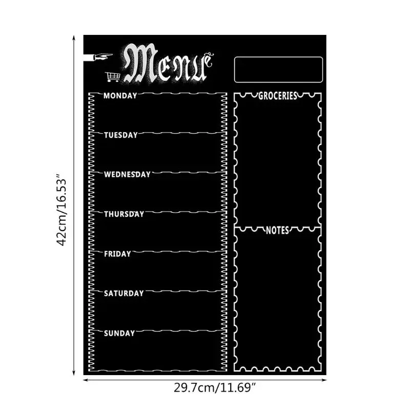 Pizarra magnética, pantalla magnética de 17.1 x 11.8 pulgadas, para imanes  y tablón de anuncios, adecuado para pared, refrigerador, compartimento