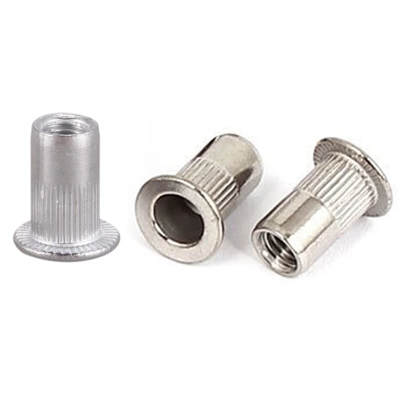WSFS Горячая M5X13mm/M4X10mm нержавеющая сталь плоская головка глухая Заклепка гайка вставка Nutsert 100 шт