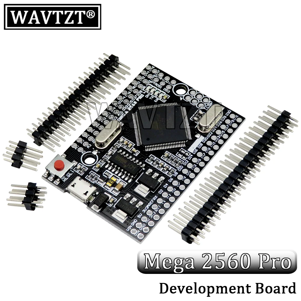 Wavtzt Mega 2560 Pro Include Chip Ch340G/Atmega2560-16Au Con Pinheaders Maschio Compatibile Per Arduino Mega2560