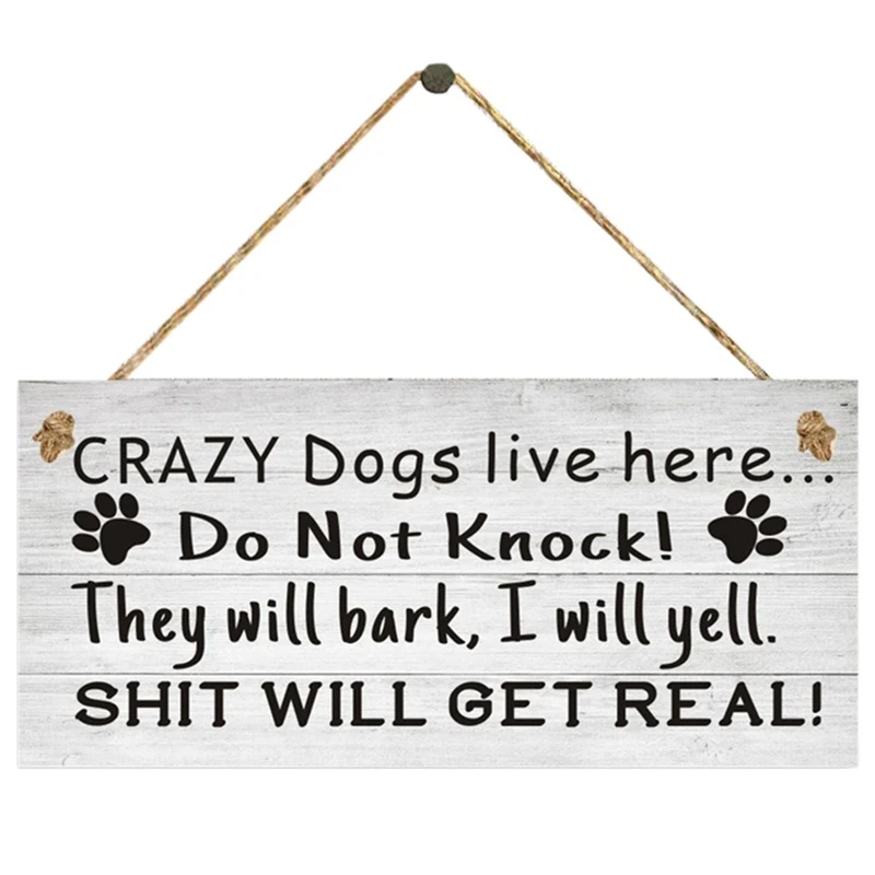 Crazy Cay Lady/собака живёт здесь забавная деревянная подвесная табличка знак дом не дом без собаки бирка товары для домашних животных подарок