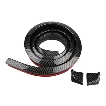 

1.5M Car Rear Bumper Lip Spoiler Carbon Fiber Rubber Strip Protector Truck Bumper Exterior Mouldings Lip Strip car accessories