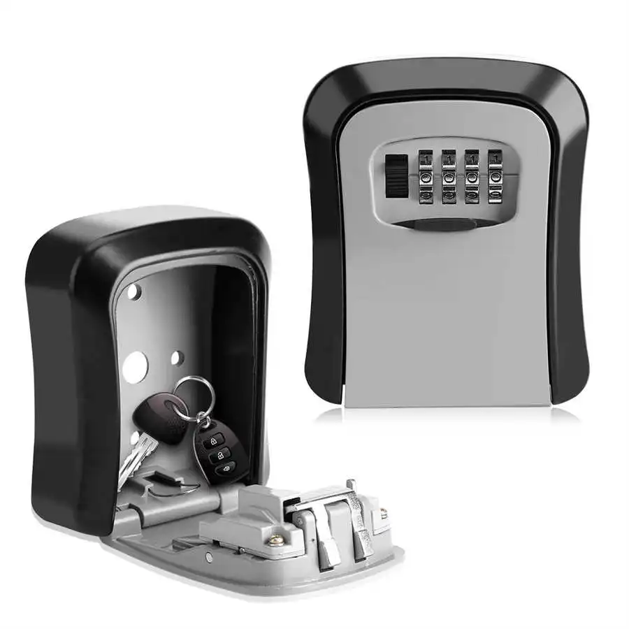 

4 Digit Key Safe Security Storage Lock Box Combination Wall Mount Organizer for Home Office Domestic Delivery