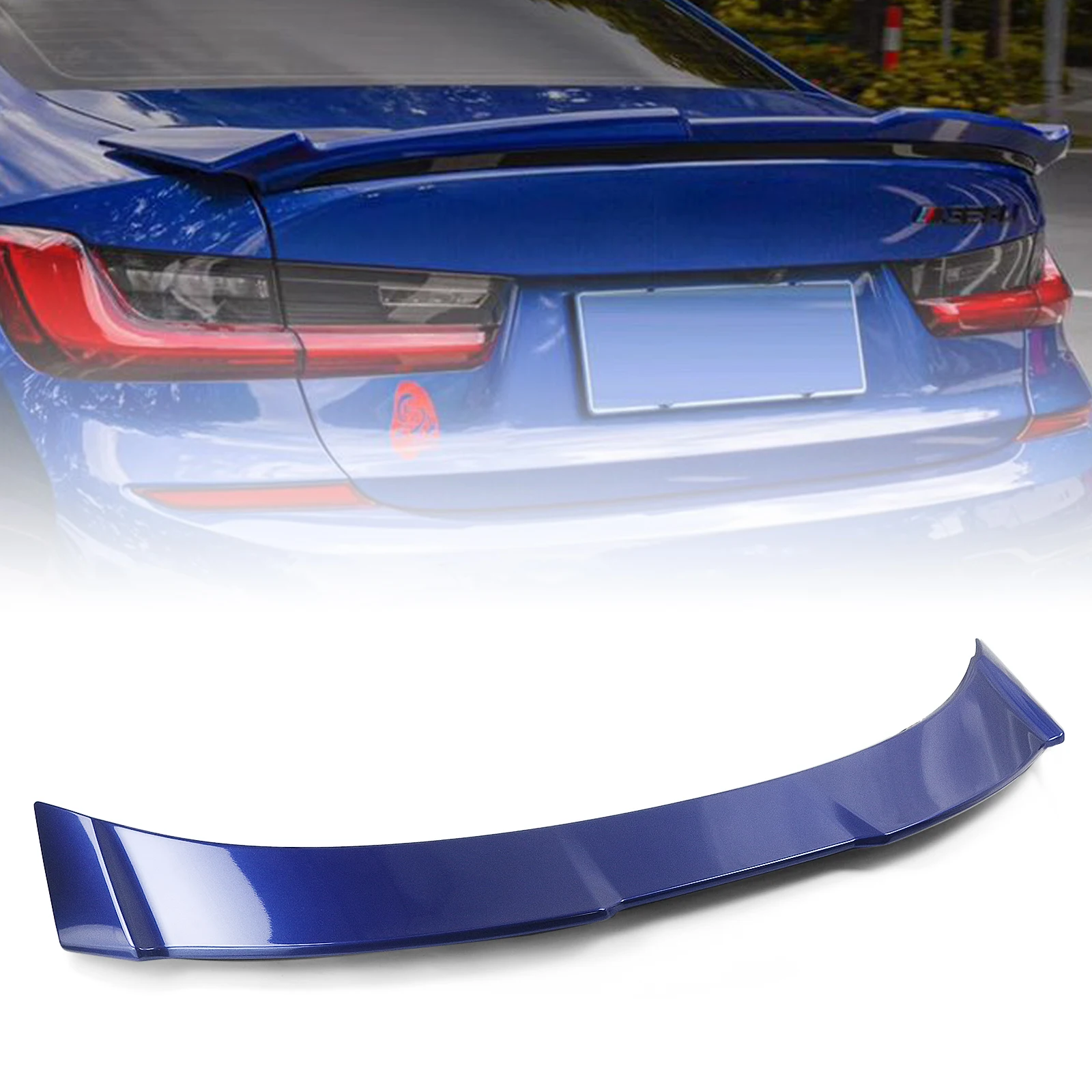 Rear Trunk Spoiler Wing For BMW 3 Series G20 2019 2021 YOFER Car Blue