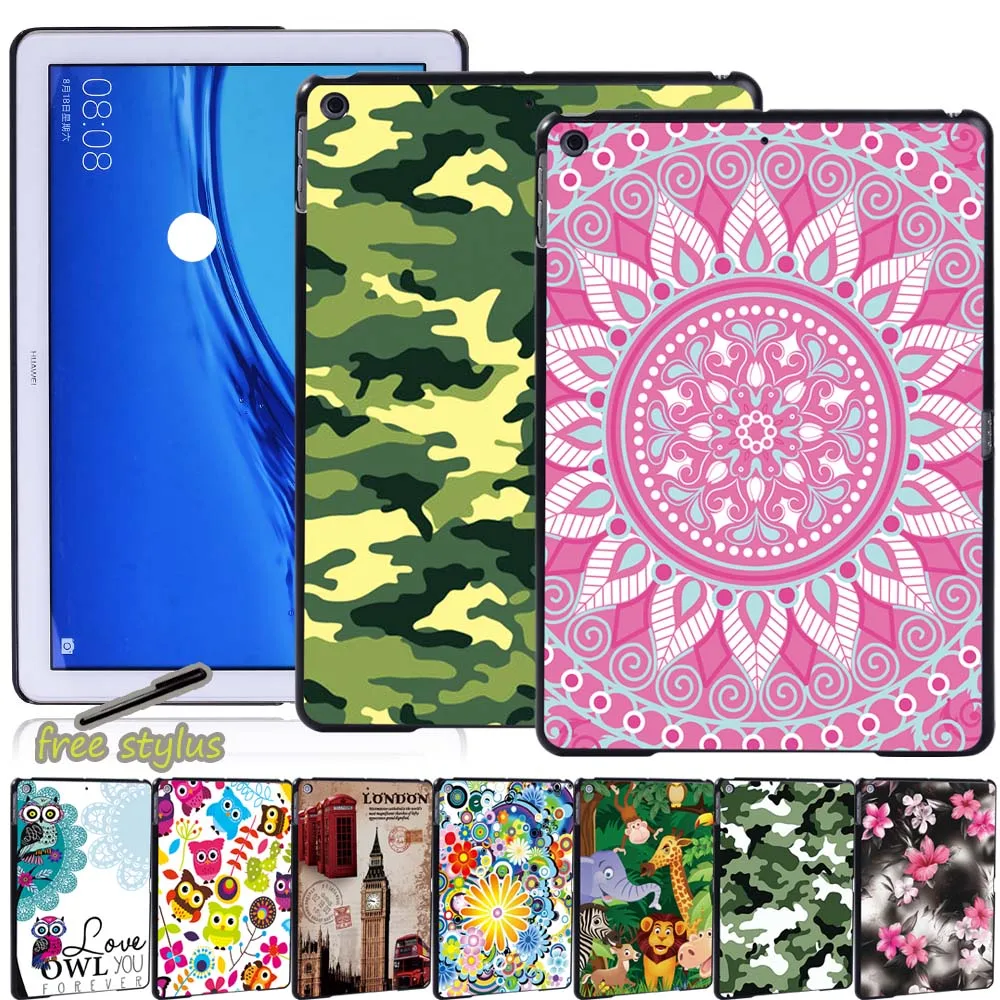 

Tablet Hard Shell for Huawei MediaPad T5 10 10.1 Inch/MediaPad T3 8.0/T3 10 9.6 Inch - Old Image Series Slim Tablet Case + Pen