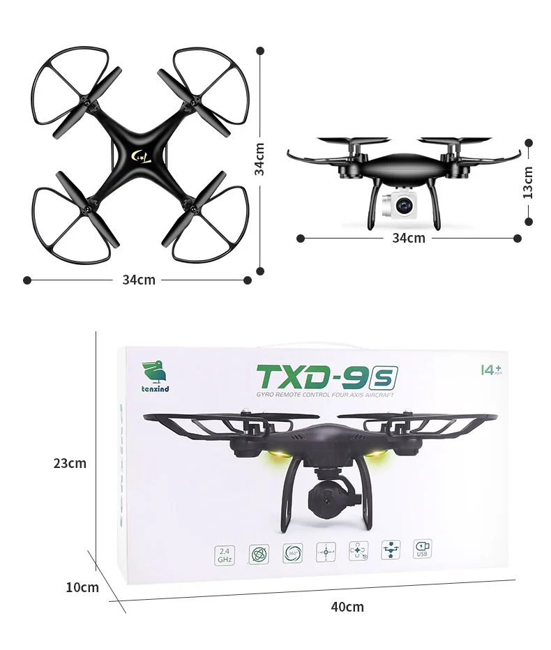 Txd-8s, долговечный Дрон высокой четкости для аэрофотосъемки, набор, Квадрокоптер высокого качества, устойчивый к падениям, пульт дистанционного управления, самолет, детский