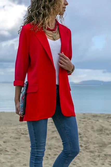 Red summer jacket womens Clearance