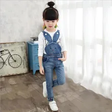 Джинсовый комбинезон для маленьких девочек модный джинсовый комбинезон с лямками для детей на весну и осень джинсовый комбинезон «кролик» для девочек