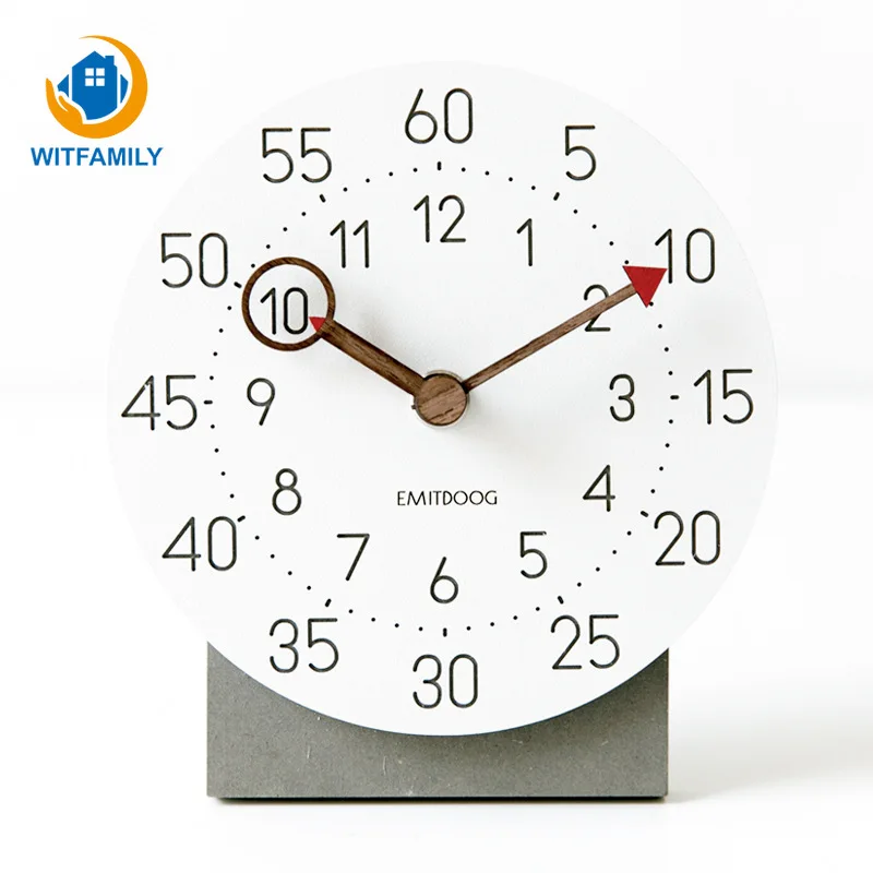 

Living Room Bedroom Home Wooden Clock Sleek Minimalist Desktop Clock Nordic Modern Pendulum Clock Silent Clock