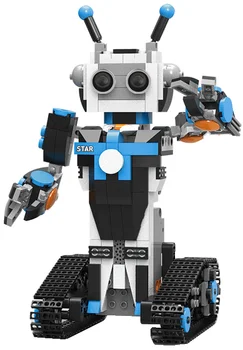 

420 PCS RC block electric technology remote control intelligent robot boy toy girl programming warrior blue puzzle DIY building