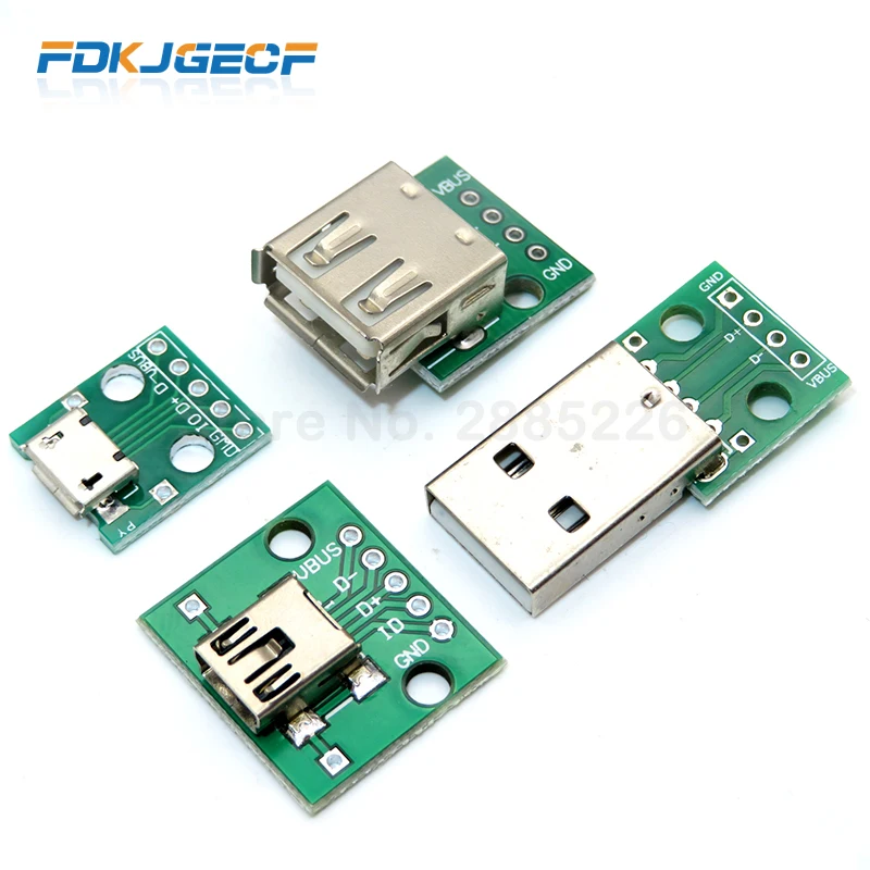 1 шт. микро мини USB папа 2 0 разъем интерфейс к 54 мм DIP PCB адаптер конвертер
