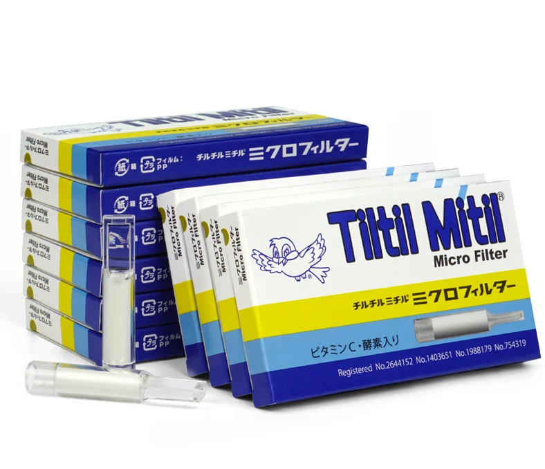 (300 шт./лот) Японский фильтр Tiltil Mitil одноразовая Смола Держатель сигаретных