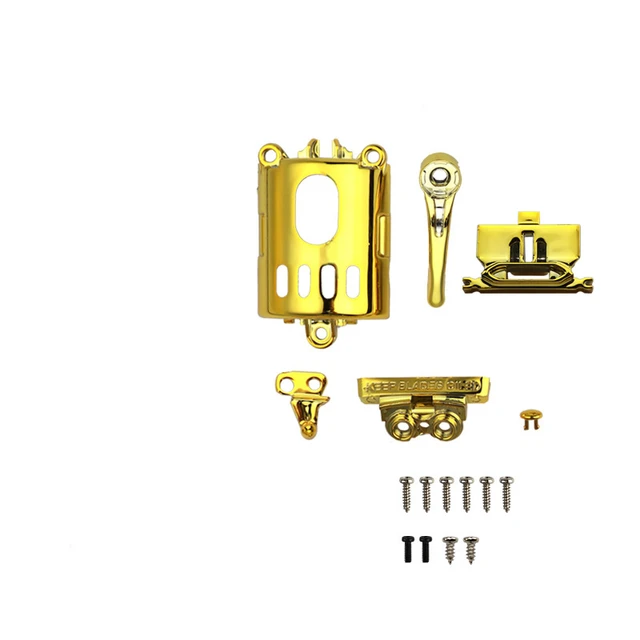 8Pcs/Set Electric Clipper Shell Set For WAHL 8148/8591 ABS 8 Style DIY Modification Shell Barber Electric Clipper Cover G0811 Gold