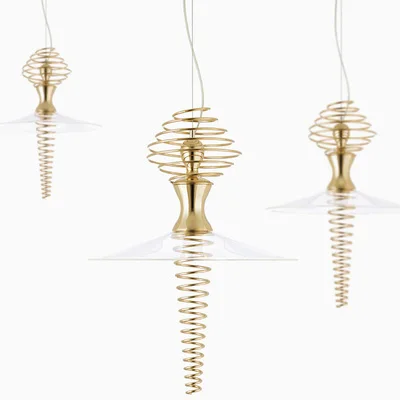 

nordic modern Gold Spiral Design led Pendant Lights Luxury Living Room Hanging Lamp bar cafe Dining Room Decor light fixtures