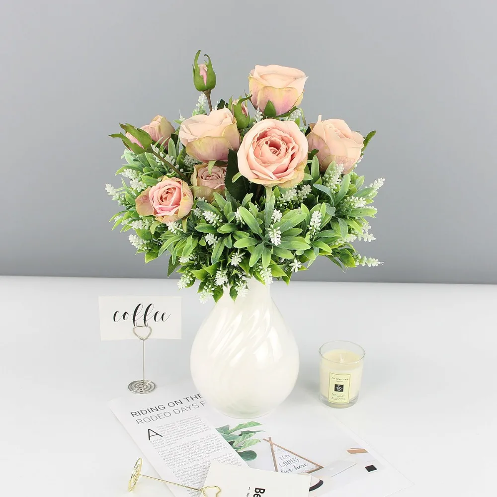 Artificial Greenery Shrubs Fake Plants Outdoor UV Resistant Plants Lifelike Plastic Boxwood for Outdoors Hanging Planter Home Kitchen Garden Patio Farmhouse Decor (6)