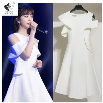 

Star dresses/Celebrity dresses/Korean-Style Women's White Sleeveless Dress/bodycon dress/newest fashion dresses/party dress