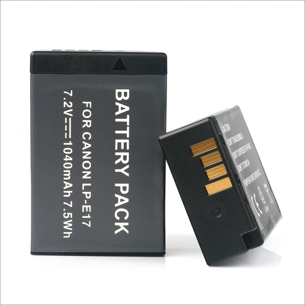 Аккумулятор LP E17 + двойное зарядное устройство USB для Canon EOS 77D 200D 250D 750D 760D 800D 850D 8000D