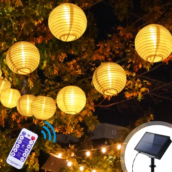 

Outdoor Solar Lamp Lantern Ball Solar Led String Fairy Light 20 30 LED Patio Party Wedding Solar Globe Garland Fairy Light
