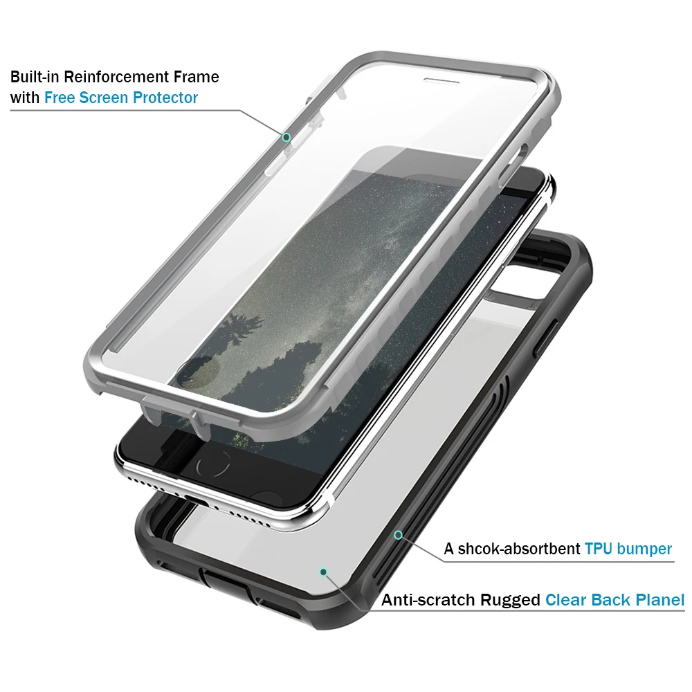 LLZ.COQUE 360 силиконовый чехол для телефона для IPhone 11 Pro XS Max Xr X 8 7 6s 6 Plus противоударный ТПУ полный Чехол со стеклом Capas