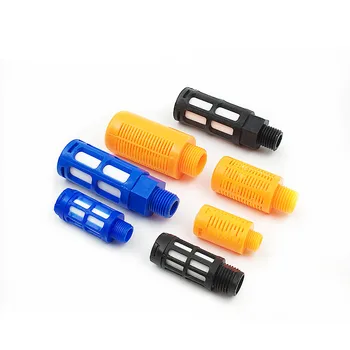 

Air Silencer Absorb Noise Filter Plastic Exhaust Muffler Pneumatic 1/8" 1/4" 3/8" 1/2" 3/4" 1" Male Thread Black Red Blue