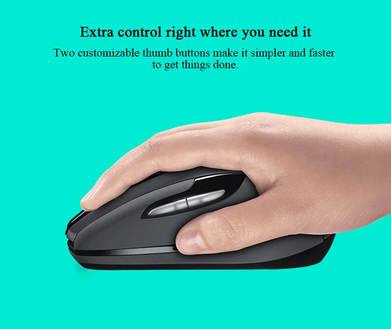 Беспроводная мышь logitech M546 2,4 GHz 1000 точек/дюйм для портативных ПК, обнаруженных официальным программным обеспечением от компании logitech