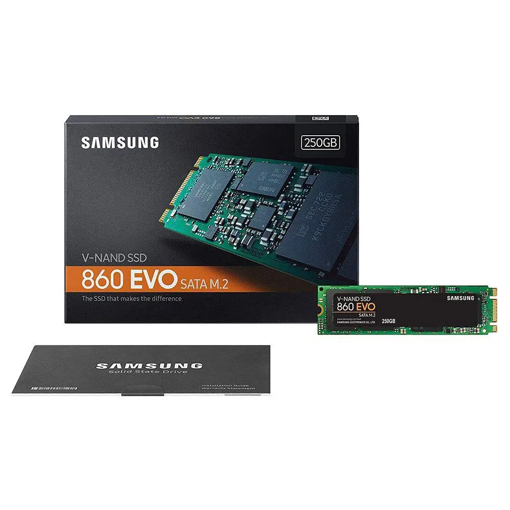 Samsung 860 EVO M.2 внутренний SSD 250 ГБ 500 1 ТБ SATA3 Интерфейс Max Скорость 550 МБ/с. твердотельный накопитель