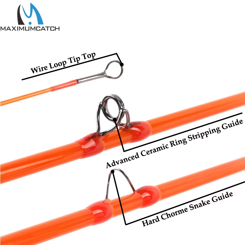 Maximumcatch Удочка из стекловолокна для ловли нахлыстом удочка путешествий с трубой 65