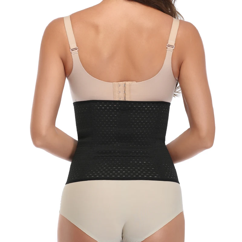 plus size shapewear Plus Size XS-5XL Steel Boned Waist Trainer Corset Fitness Waist Slimmer Belt Women Tummy Control Mesh Cincher Modeling Strap US girdles