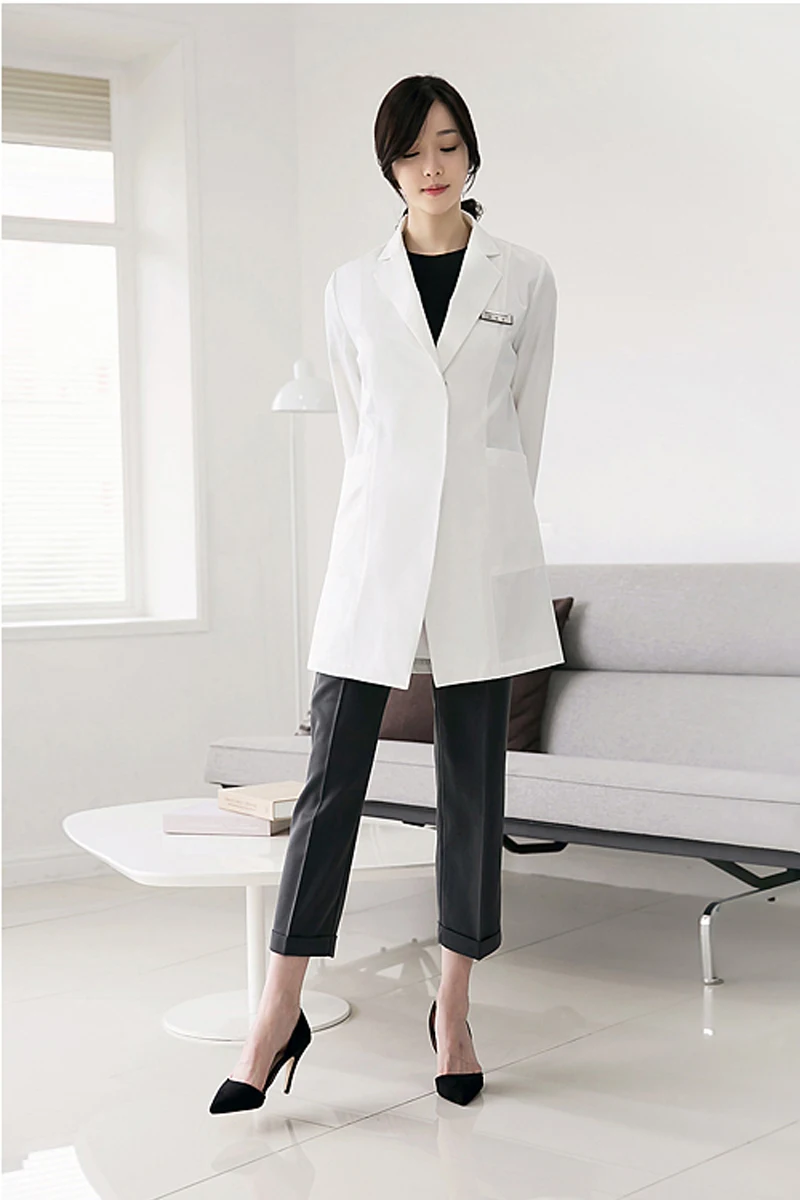 Hanban Beauty And Plastic Hospital Doctor's Clothes White Coat Beauty Salon Embroiderer Skin Management Center Doctor's Clothes