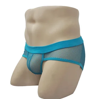 

Intimate Sheer Mesh Men Underwear Transparent Net Bikini Briefs Underwear Bulge Underpants Fashion Low Waist Brief Sexy Lingerie