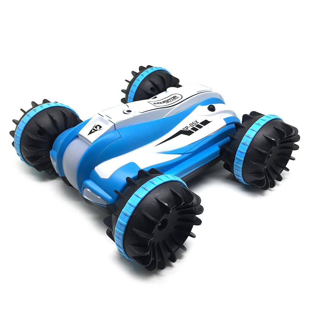Радиоуправляемая машина 1:12 4WD wltoys RC Внедорожник-амфибия Монстр Трак 2,4 г игрушки дистанционного управления 12 км/ч светодиодный ночник RC робот автомобиль подарок - Цвет: Синий